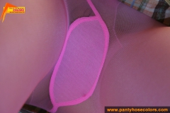 Pink pantyhose on lovely teen - N