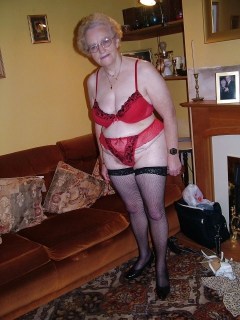 Granny in lingerie - N