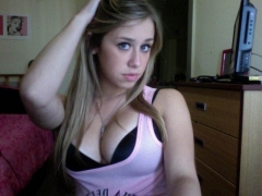 Blonde teen webcam snaps - Sexy lass with big natural jugs - N