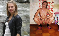 Russian girls in clothes and without. - N