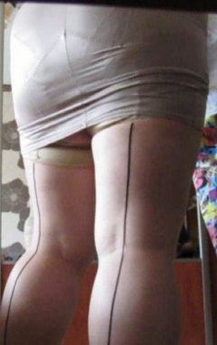 upskirt wife in sexy nylons - N