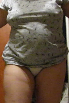 wife tits and white panties - N