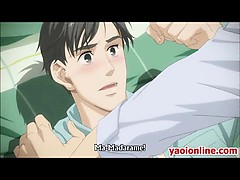 Hentai guy in bed gets screwed up