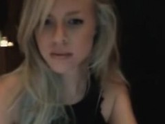 Amazing amateur blonde teen teasing and strip