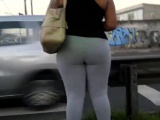 Great Ass In Some Tight Gray Leggings