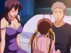 Busty anime slut gets penetrated by huge dong