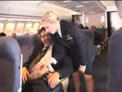 Stewardess's handjob service on flight 1- 2 On HDMilfCam.com