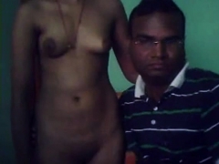 Desi couple having a session on webcam