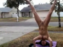 hot-babe-gets-caught-doing-naked-yoga-in-front-of-her-house