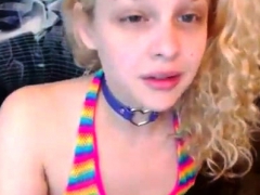Seductive teen webcam striptease