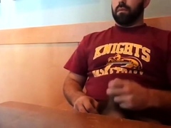 Bearded Bro Public Jerk Off In A Coffee Shop