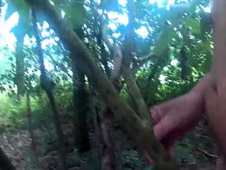 wanking in the cornfield and cumming in the woods