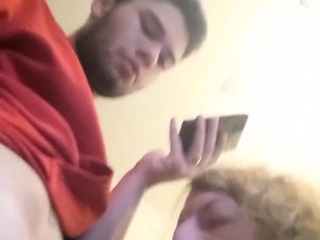 Giving Blowjob to Twink with Hot Pizza