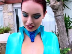 Great Big Boobs On Masturbating Redhead