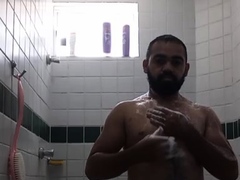 a-guy-with-big-pubic-hair-taking-a-shower